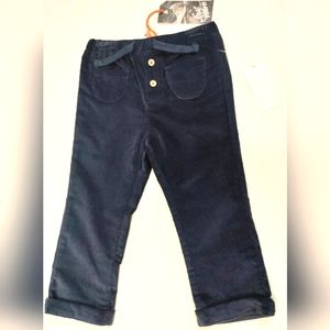First Wave Velvet navy blue Pants Size:24M